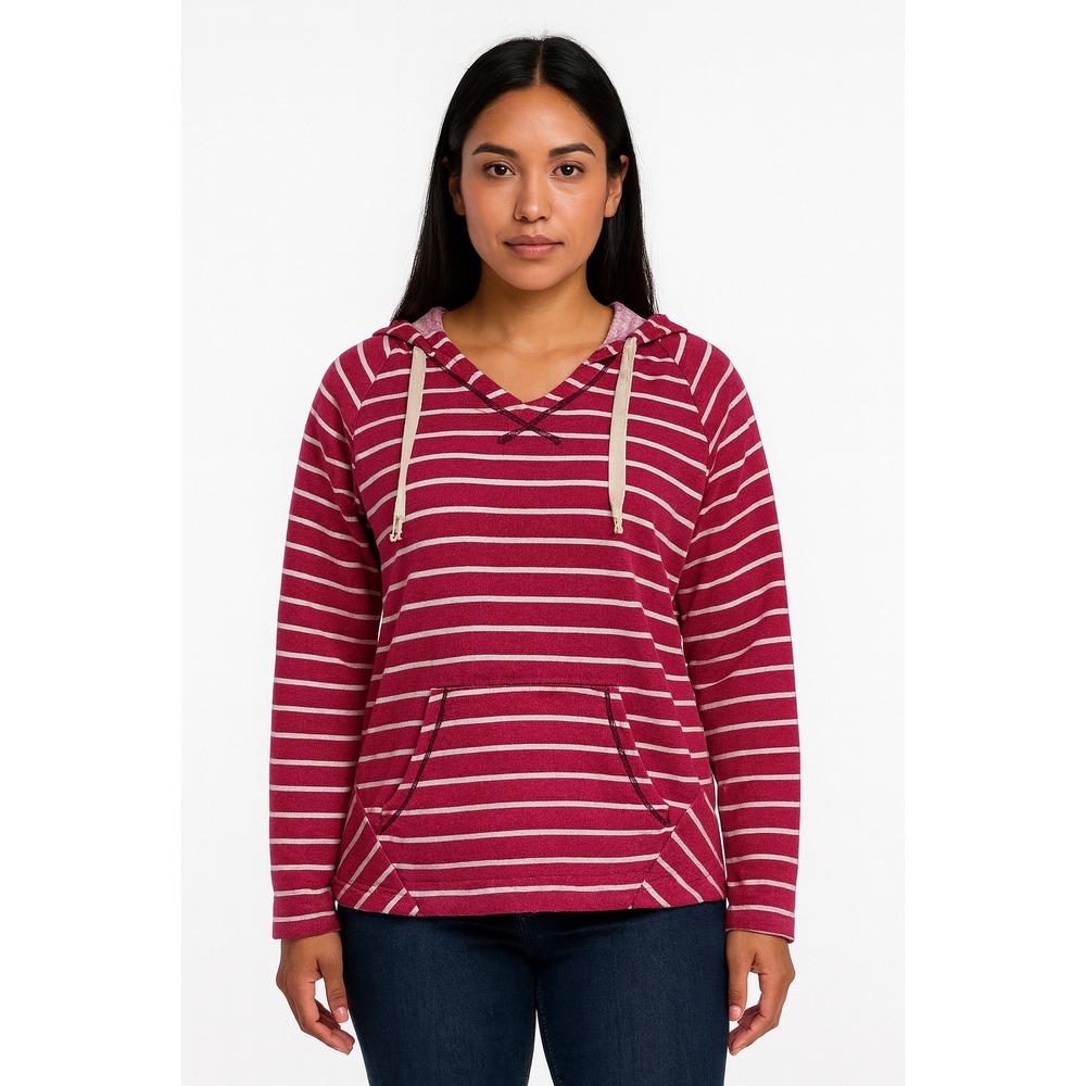 Columbia‎ Pink White Striped Hoodie XS.